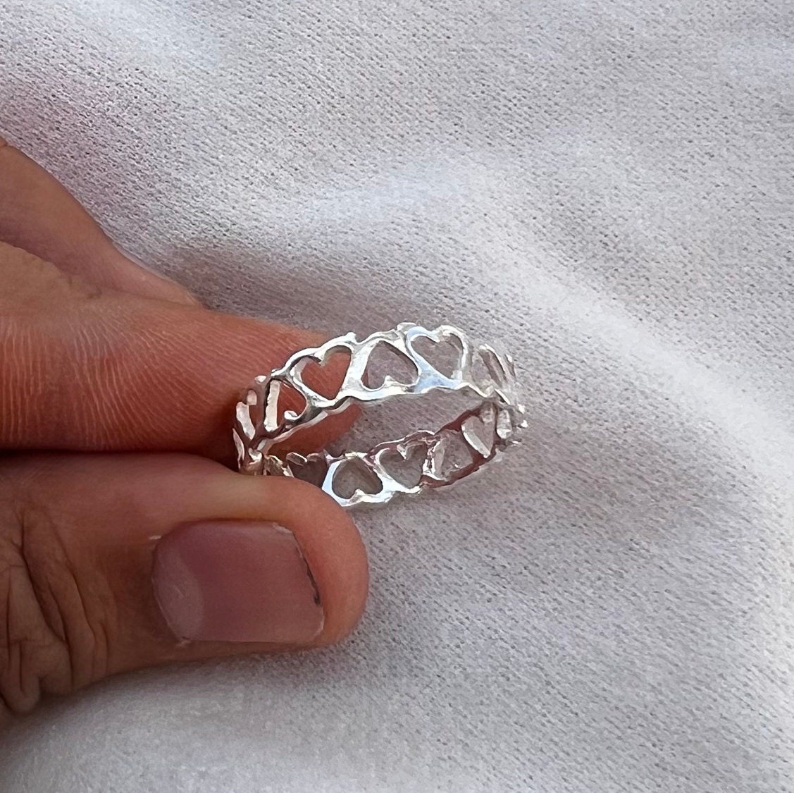 Silver Heart Ring 925 Sterling Silver Designer Plain Ring Silver Heart Ring 925 Sterling Silver Designer Plain Ring
