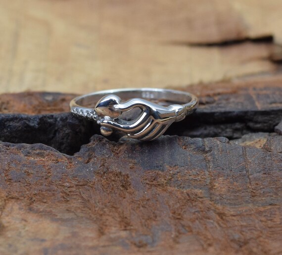 Bague en forme de main en argent 925 avec pierres precieuses bague unie bijoux bague unie a la main bague unisexe pour homme et femme cadeau pour la Saint Valentin Etsy France
