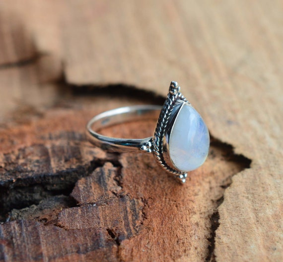 Marquise Shape Moonstone 925 Sterling Silver Ring,Handmade Jewelry Gift for  — Discovered