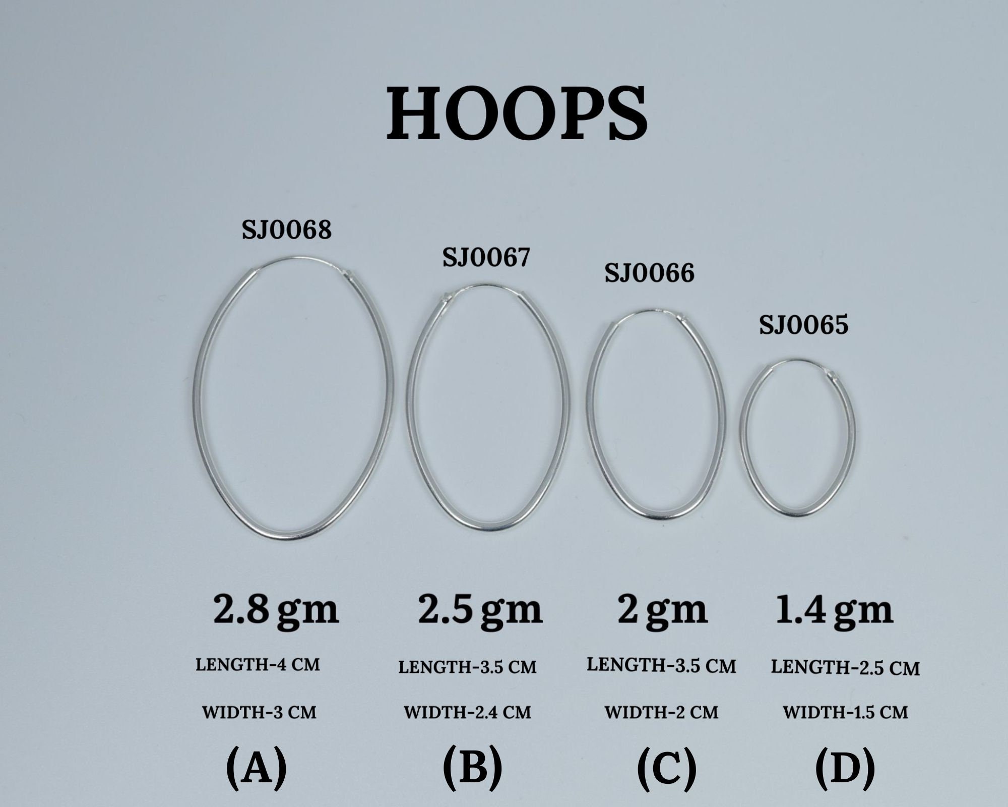 ☆ENGBROX☆ silver925 flat oval hoop earring EBEA25004SV Oval Hoop Charm Earrings - Brighton