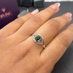Black Ethiopian Opal 925 Sterling Silver Natural Gemstone Ring, October Birthstone Jewelry Ring