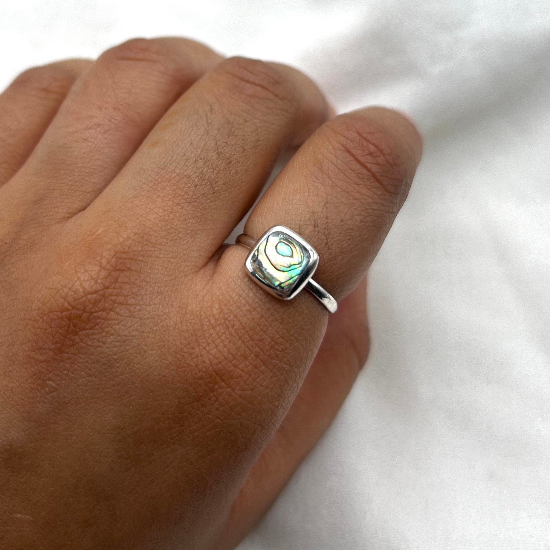 Square Silver Ring - Etsy