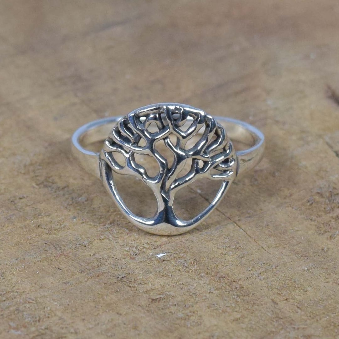 Sterling Silver Tree of Life Ring: Unisex Band Jewelry - Etsy