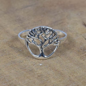 Tree Of Life Ring 925 Sterling Silver Leaf Plain Ring Jewelry ~ Tree Silver Ring ~ Unisex Ring for both Men and Women ~ Gift For Christmas
