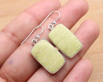 Ocean Jasper 925 Sterling Silver Gemstone Hook Earring