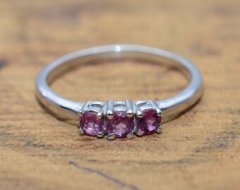 Tourmaline 925 Sterling Silver Natural Pink Tourmaline Anniversary Ring ~ Handmade Jewelry ~ Gift For Anniversary ~ Ring Size ~ 5 / UK ~ J