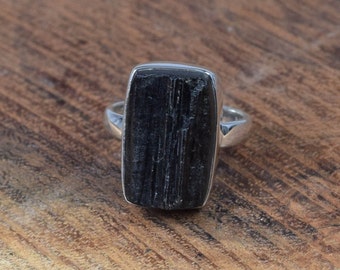 Black Tourmaline Ring Etsy Uk