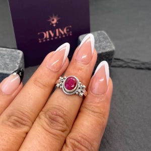 Red Ruby 925 Sterling Silver Gemstone Faceted Elegant Jewelry Ring ~ Handmade Jewelry ~ Designer Ring Jewelry  ~ Gift For Christmas