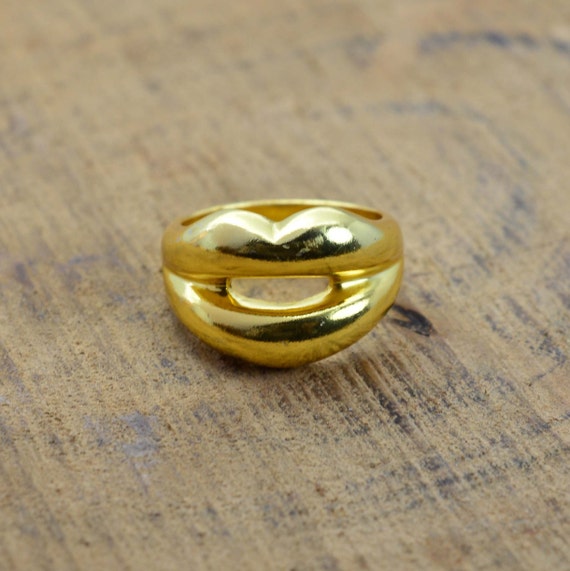 silver925 LIP 唇　RING Close Lips Ring