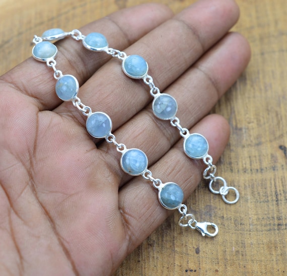 Aquamarine crystal bracelet - #9266 | Stall & Craft Collective
