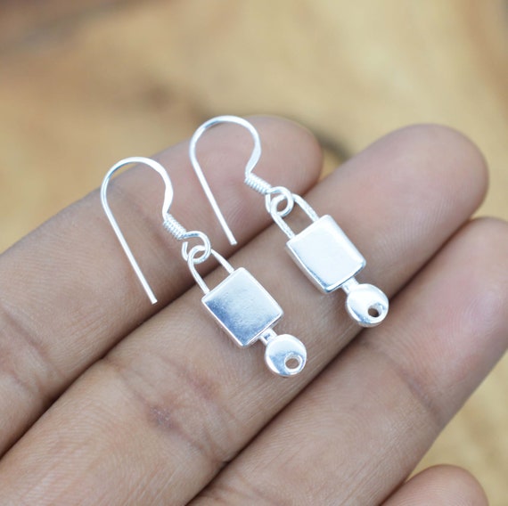 Lock and key earrings deals