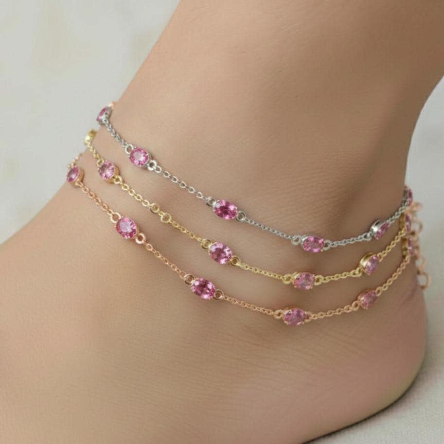 Cavigliera Da Donna Con Bussola E Ancora - Regolabile In Argento Sterling 925, Regalo Nautico - 2