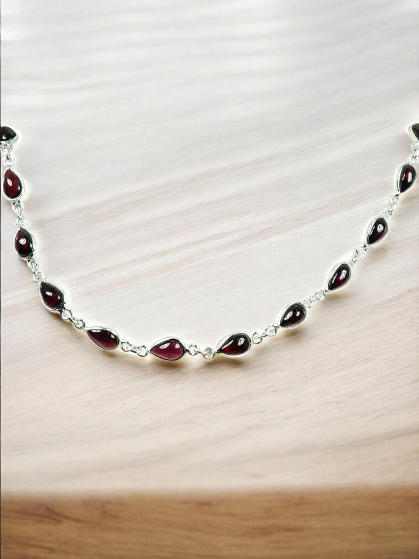 Elegante Collana In Hessonite Naturale In Granato Arancione A Facce Circa 44 Cm
