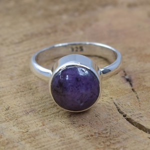 Ruby Star 925 Sterling Silver Gemstone Round Elegant Jewelry Ring ~ Handmade Jewelry ~ Simple Ring ~ Ruby Star Jewelry ~ Gift For Valentine