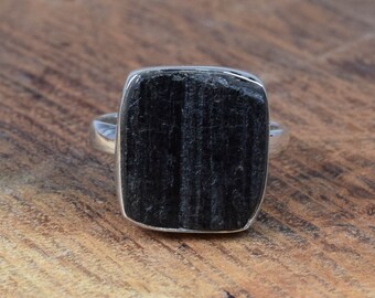 Black Tourmaline Ring Etsy Uk