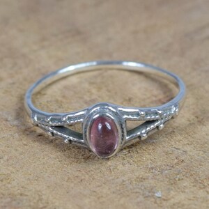 Pink Tourmaline 925 Sterling Silver Gemstone Designer Jewelry Ring ~ October Month Birthstone ~ Natural Stone Ring ~ Gift For Valentine Day