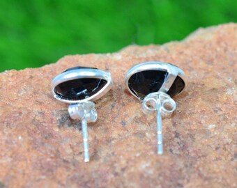 SILVER925 ONYX STUD EARRINGS /シルバー/ピアス Black Onyx Stud Earrings, 925 Sterling Silver Studs, Wedding