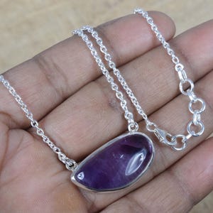 Natural Purple Star Amethyst 925 Sterling Silver Gemstone Handmade Chain Necklace Jewelry ~ February Month Birthstone ~ Gift For Christmas