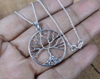Collar Árbol de la Vida en Plata de Ley: Diseño Contemporáneo Hecho a Mano