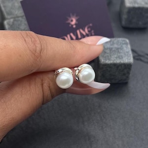 Freshwater Pearl Stud 925 Sterling Silver Stud Earring