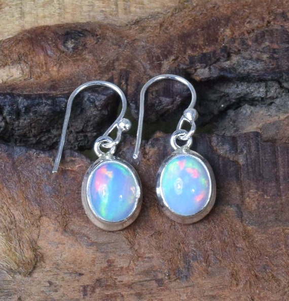 Orecchini pendenti ovali in argento sterling 925 con pietre preziose al