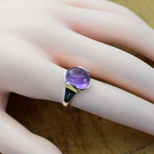 Amethyst 925 Sterling Silver Ring ~ Silver Gemstone Jewelry Ring ~ Silver Everyday Ring ~ Gift For Birthday ~ Ring Size ~ 6/UK ~ L