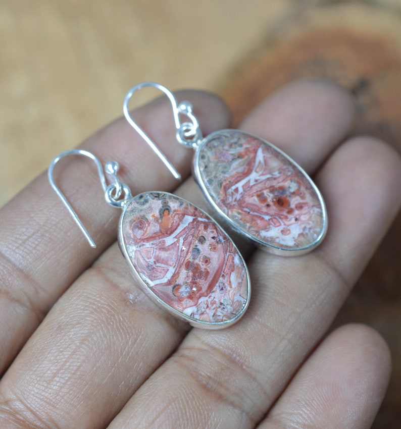 Bird Eye 925 Sterling Silver Gemstone Jewelry Oval Shape Hook Earring