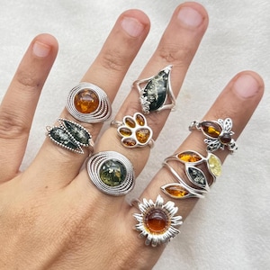 Baltic Amber 925 Sterling Silver Natural Gemstone Elegant Ring Jewelry ~ Handmade Jewelry ~ All Designer Ring ~ Gift For Christmas