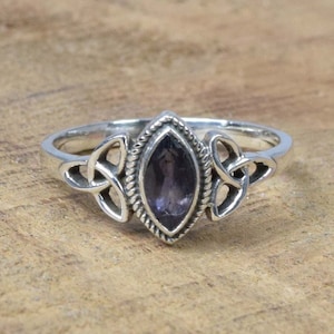 Cut Blue Iolite 925 Sterling Silver Natural Marquise Gemstone Ring ~ December Birthstone Ring ~ Iolite Designer Ring ~ Gift For Birthday