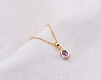 Set De Pendientes Y Collar Amatista Pasión De Plata De Ley 925 Bañada En Oro