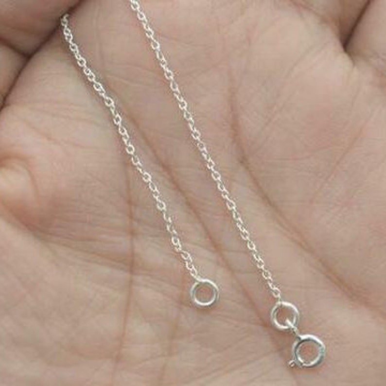 Silver Cain 925 Sterling Silver Rope Chain 1mm Thick in Size - Etsy UK