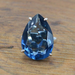 Iolith Quarz 925 Sterling Silber facettierter Edelstein Ring ~ handgemachter Schmuck ~ eleganter Ring ~Iolith ~ Geschenk für Weihnachten