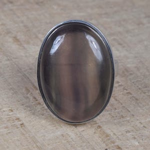 Natural Fluorite 925 Sterling Silver Oval Shape Gemstone Adjustable Ring ~ Handmade Jewelry~ Gift For Christmas ~ Size US- 8/ UK- P