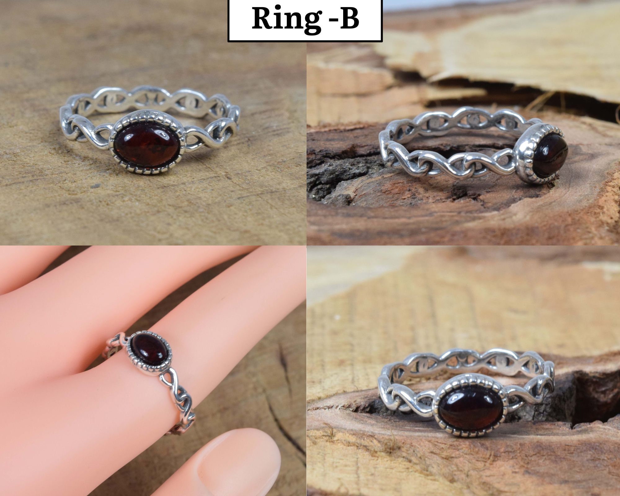 Anello Regolabile In Argento Sterling: Pietra Preziosa Naturale In - Foto 4