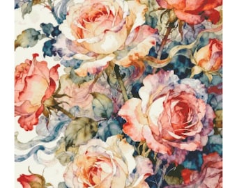 Painting Fairy Cross Stitch Water Painting Roses Stamped Cross Stitch Kit - Perfect Gift for Craft Lovers -What you see is what you get
