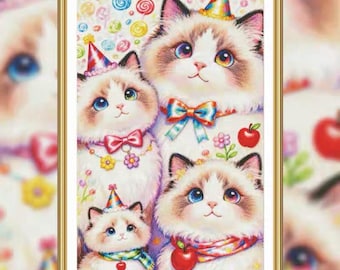 The House of Ragdoll Cross Stitch Kit-perfect gift for craft lovers - What you see is what you will get