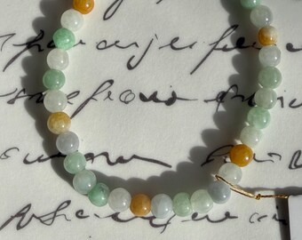 Three Color Jade Bracelet Prefect Gift for Holiday Season Good Luck Natural Jade