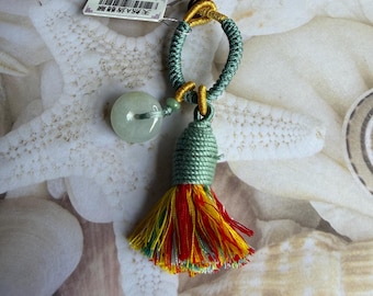 Chinese Jade Peace Buckle Pendant With Thread Tissue