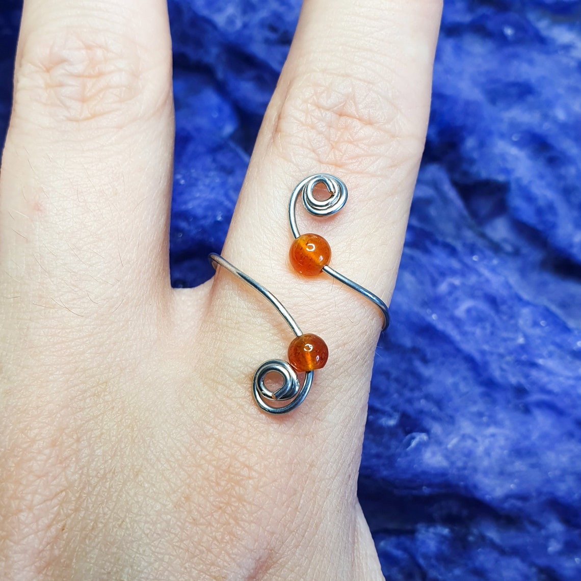 Fidget ring set Fidget stim jewelry Anxiety bead Ring spinner Etsy