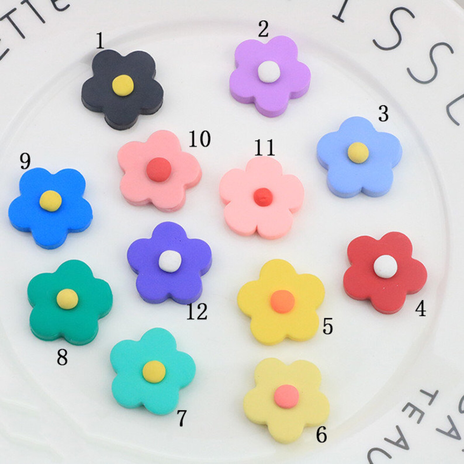 10pcs Resin Flower Charm PendantFlower CharmsJewelry Etsy