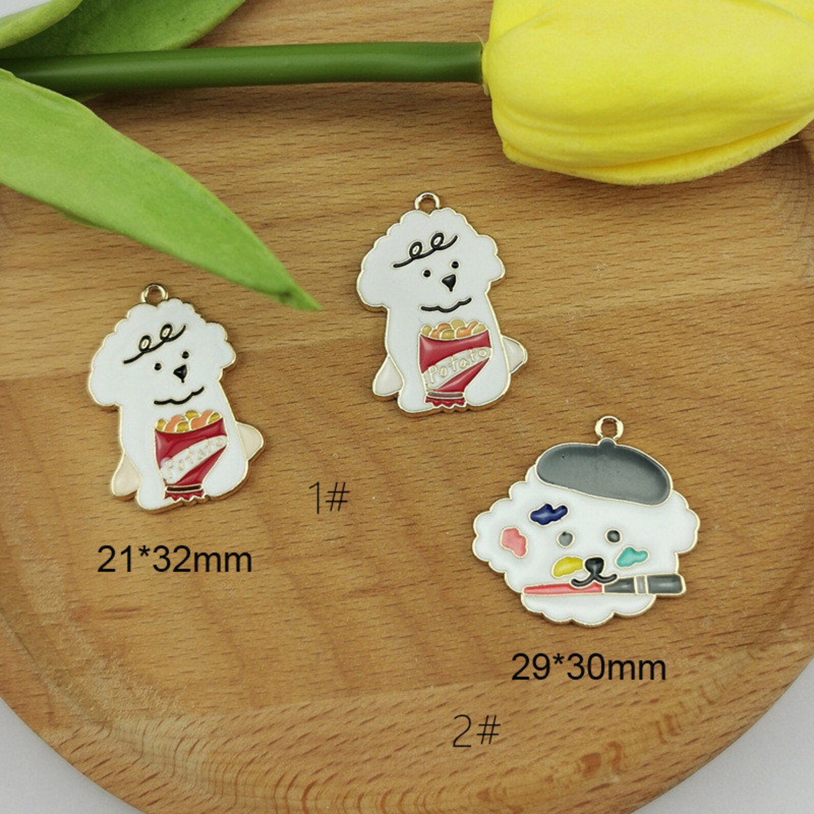 10pcs Enamel Dog Charm PendantJewelry CharmsDog Etsy
