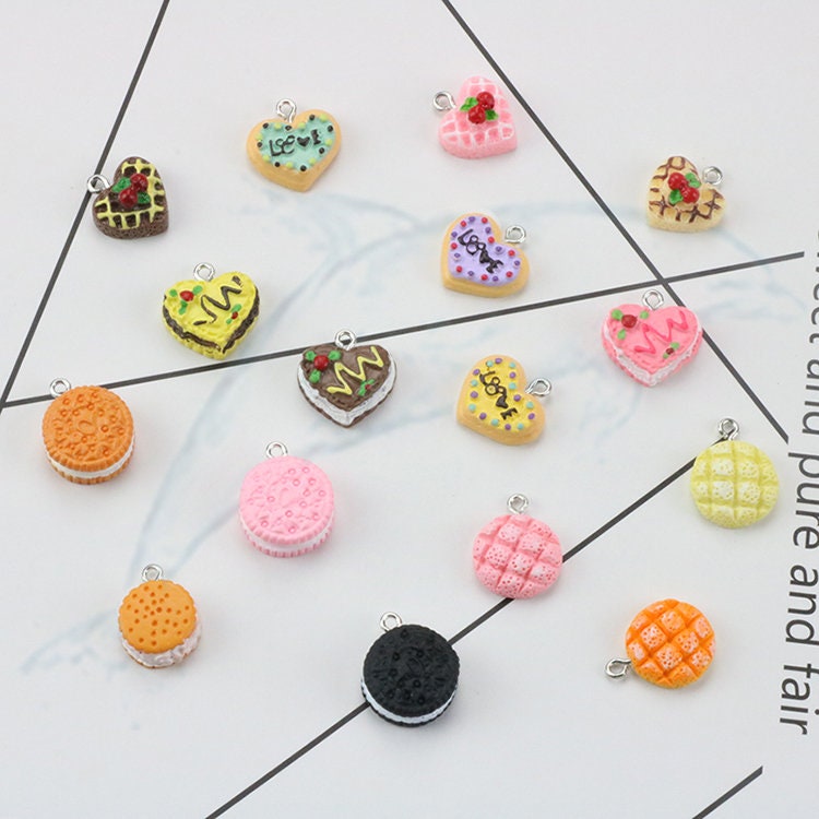 10pcs Small Cake Charm PendantJewelry CharmsResin Cake Etsy