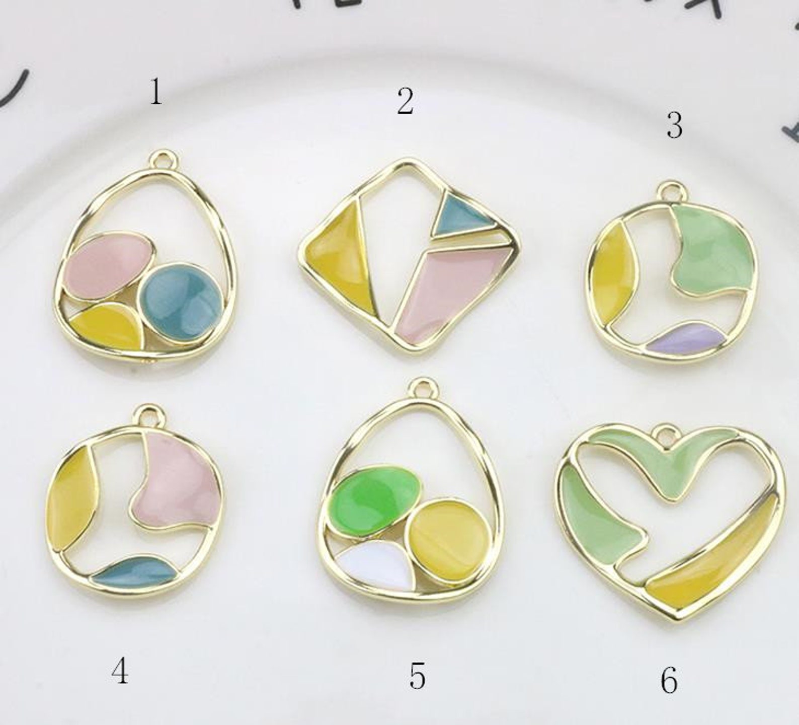 10pcs Enamel Charm PendantJewelry CharmsEnamel Etsy