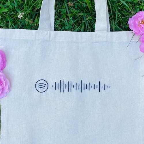 Custom Spotify Code Tote Bag Embroidered Tote Bag Custom - Etsy Canada