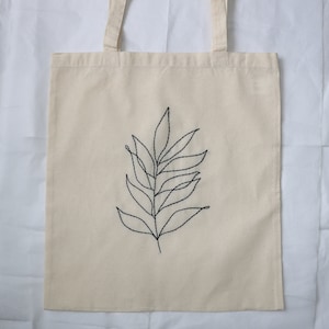 Einkaufstasche, bestickte Einkaufstasche, wiederverwendbare Tasche, umweltfreundliche Geschenk, Baumwolle Einkaufstasche, von Hand bestickt Tasche, Buchtasche, Einkaufstasche, Pflanze Tote