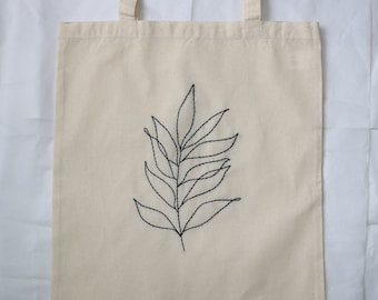 Einkaufstasche, bestickte Einkaufstasche, wiederverwendbare Tasche, umweltfreundliche Geschenk, Baumwolle Einkaufstasche, von Hand bestickt Tasche, Buchtasche, Einkaufstasche, Pflanze Tote