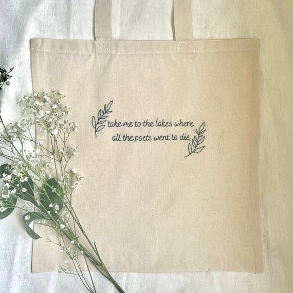 Music & Book Lover Tote Bag - Reusable Canvas Tote With Book Design - Great Gift For Taylor Swift Fans & Readers