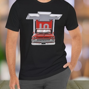 1963 Chevy C10 LKW, Chevy Emblem, klassischer LKW, individuelles T-Shirt, Auto-Enthusiast, Kunst, C10 Hemd, 1963 Chevy C10 LKW-Shirt, Chevy Geschenk