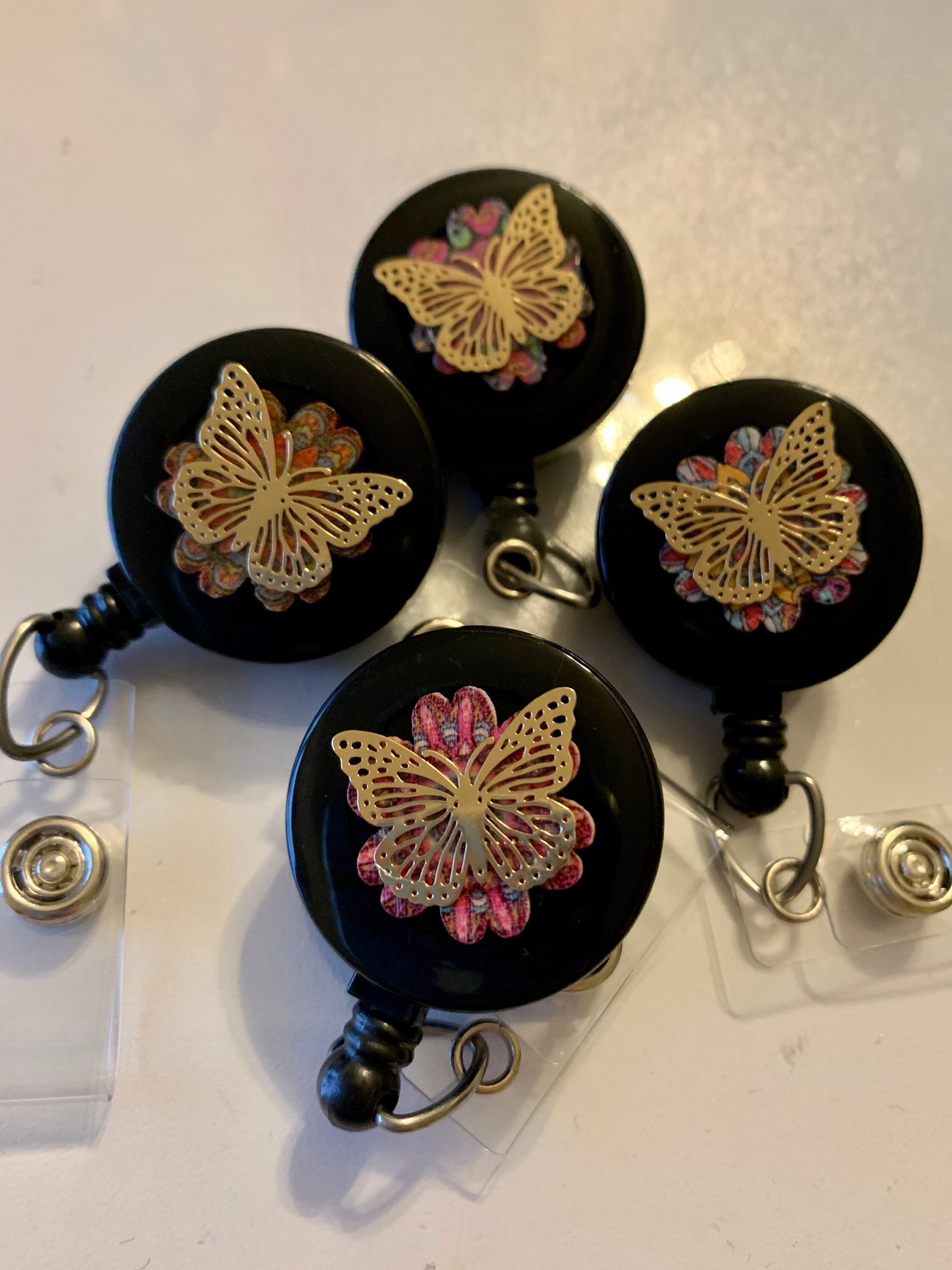 Butterfly Badge Reel Etsy