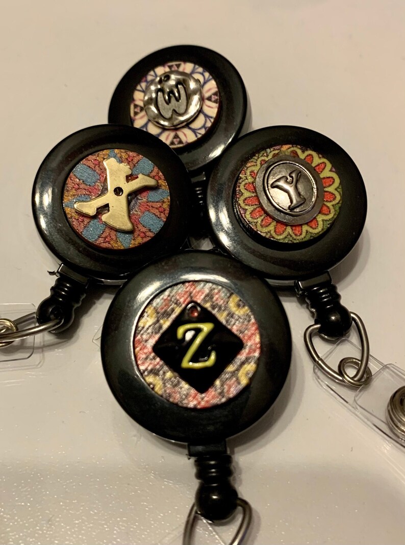 Z; Multiple Letters AlphabetInitial Badge Reels; W